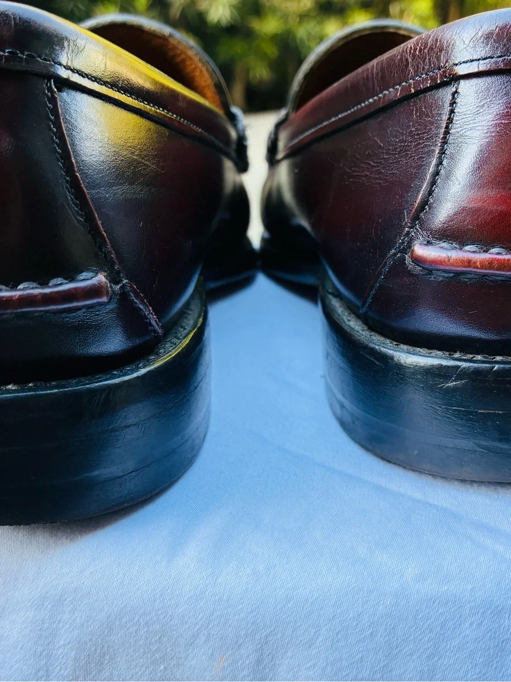 Hanover Burgundy Penny Loafers, Size 10.5